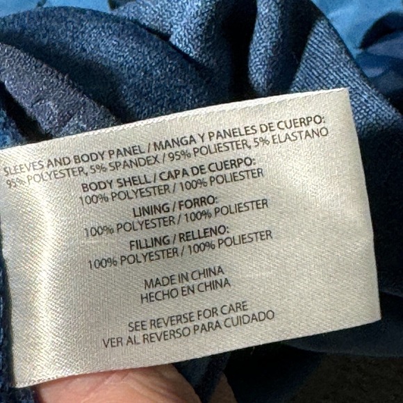 Orvis Jacket Mens Large Blue Mixed Media Quilted Full Zip 1232487 - Picture 5 of 11